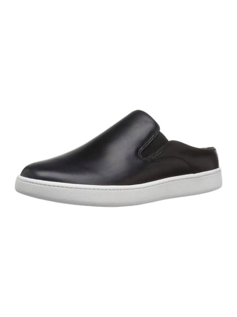 Vince “Verrell” black leather mule slip-on sneakers (size 8 women)